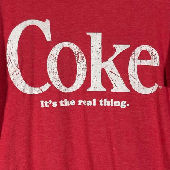 Coca-Cola Vintage Coke Tee M Red Graphic‎ Shirt Soft Retro “It’s the Real Thing” - Picture 4 of 10